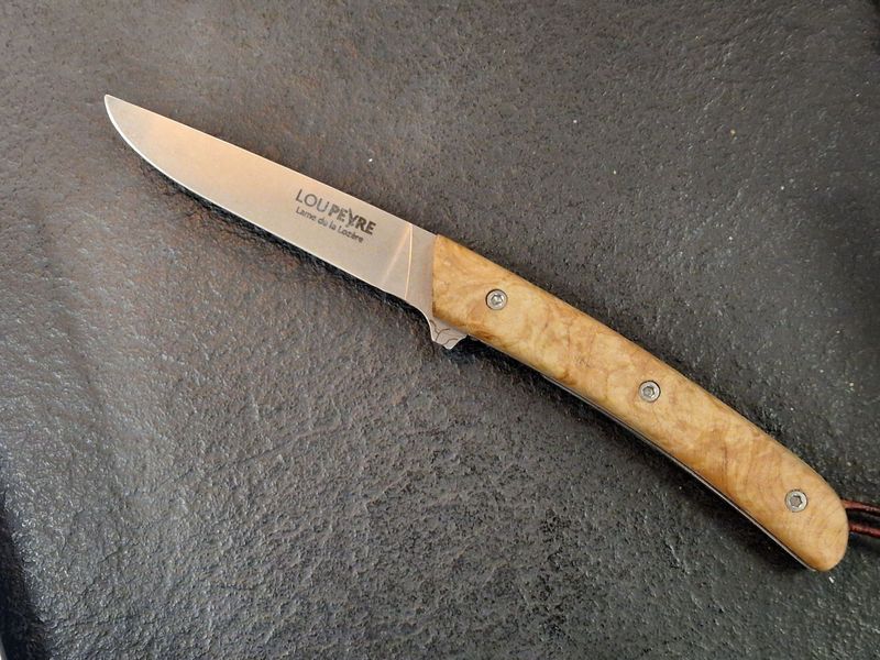 Loupe d'Erable d'Aumont/Lame en MA5/Gaucher/GM