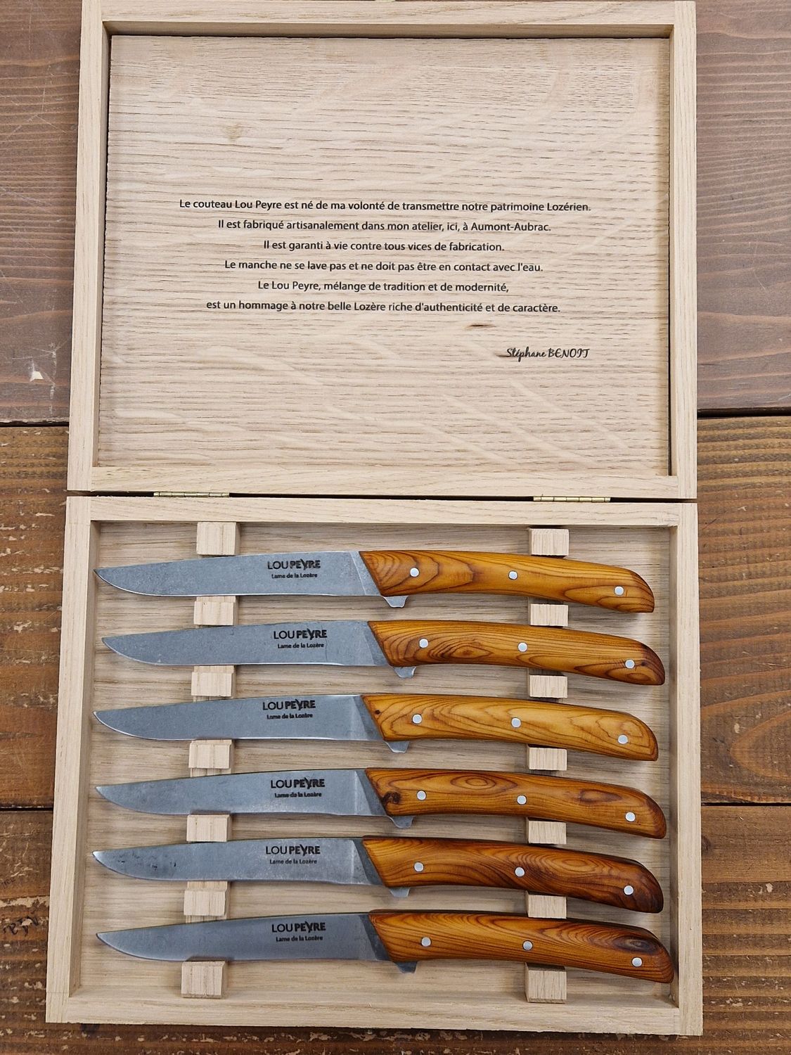 Coffret de 6 Lou Peyre de table en If d'Aumont