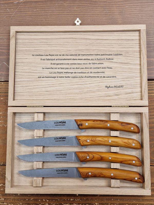 Coffret de 4 Lou Peyre de table en If d'Aumont