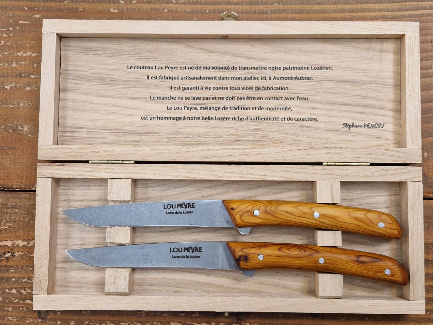 Coffret de 2 Lou Peyre de table en If d'Aumont