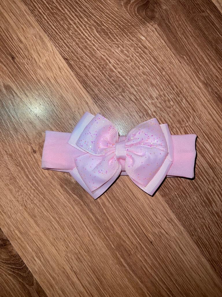 Girls Pink Bow Headband