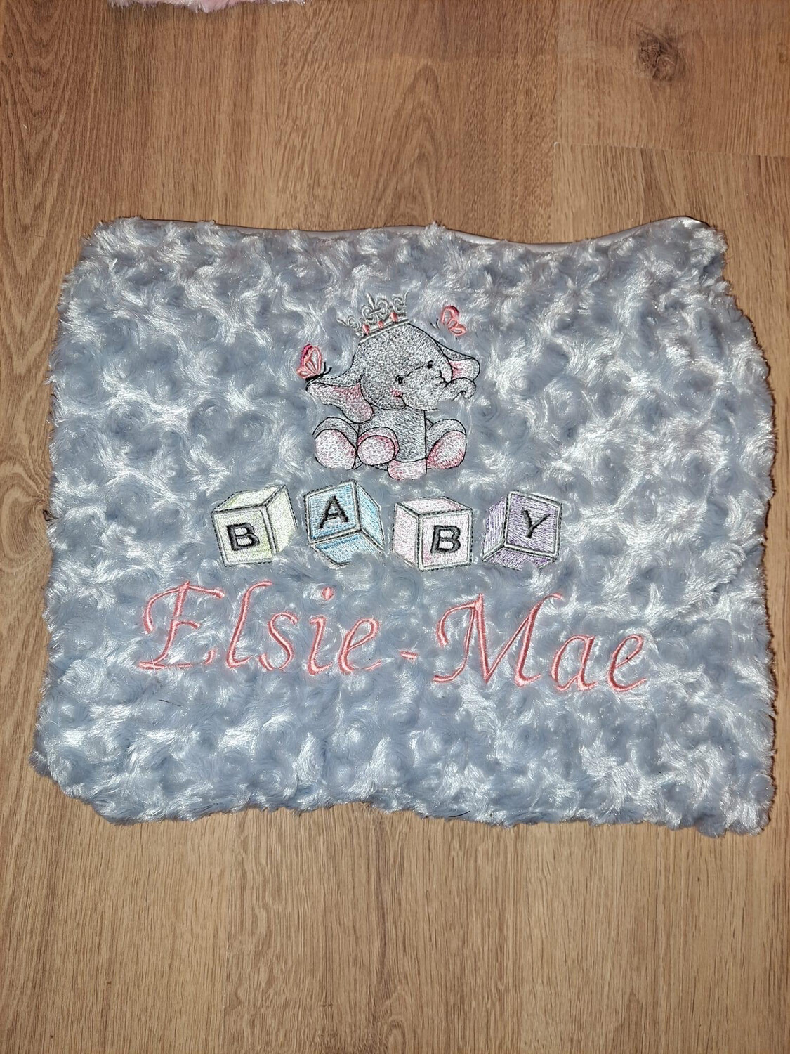 Personalised Baby Elephant Blanket