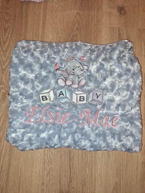 Personalised Baby Elephant Blanket