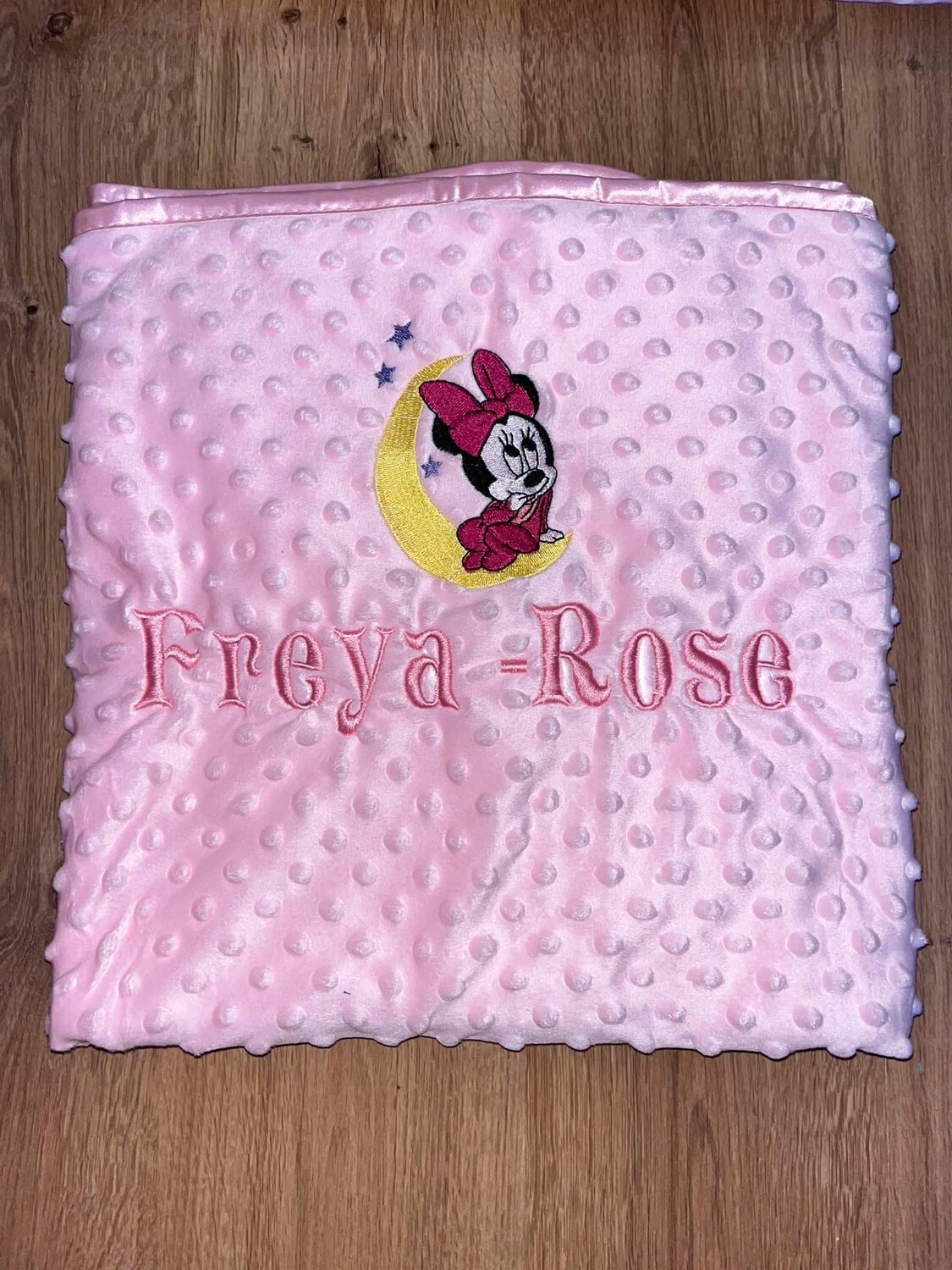 Minnie Moon Personlised Blanket