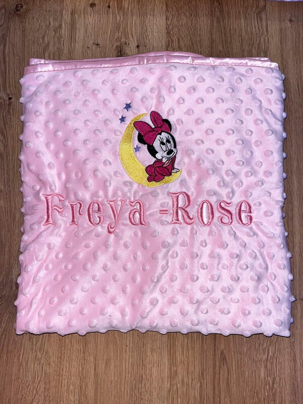 Minnie Moon Personlised Blanket
