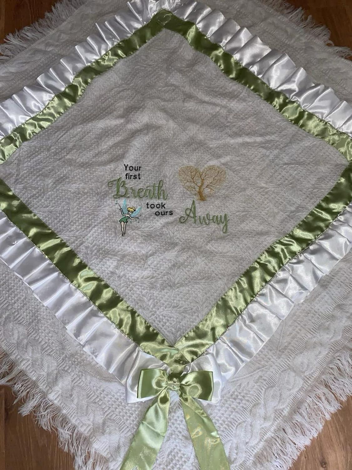 “ Your First Breath Took Ours Away”Fairy Designed Shawl