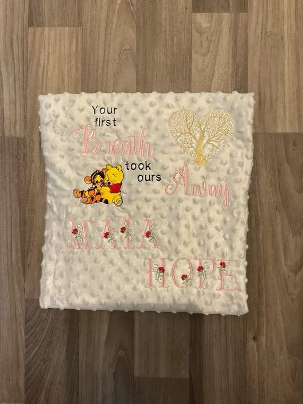 Tiger And Bear Design “ Your First Breath Took Ours Away”