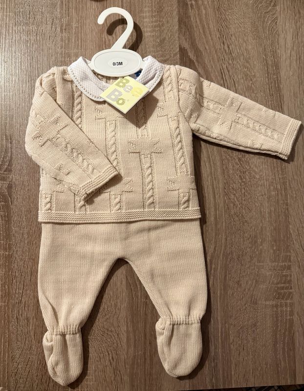 Boys 2 Piece Biscuit Star Knit Set
