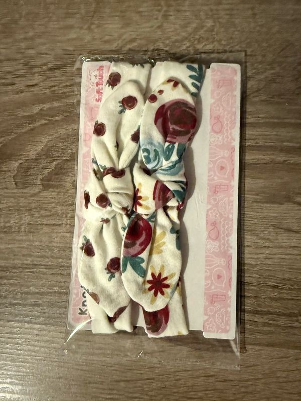 2 Piece Baby Girls Floral Head Band Set