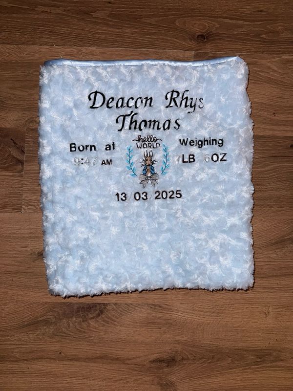 Rabbit Keepsake Blanket