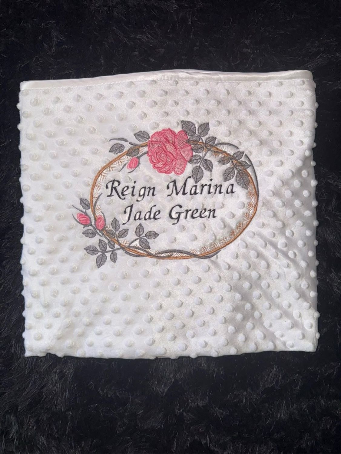Beautiful Floral Personalised Blanket