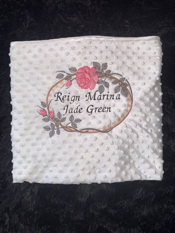 Beautiful Floral Personalised Blanket