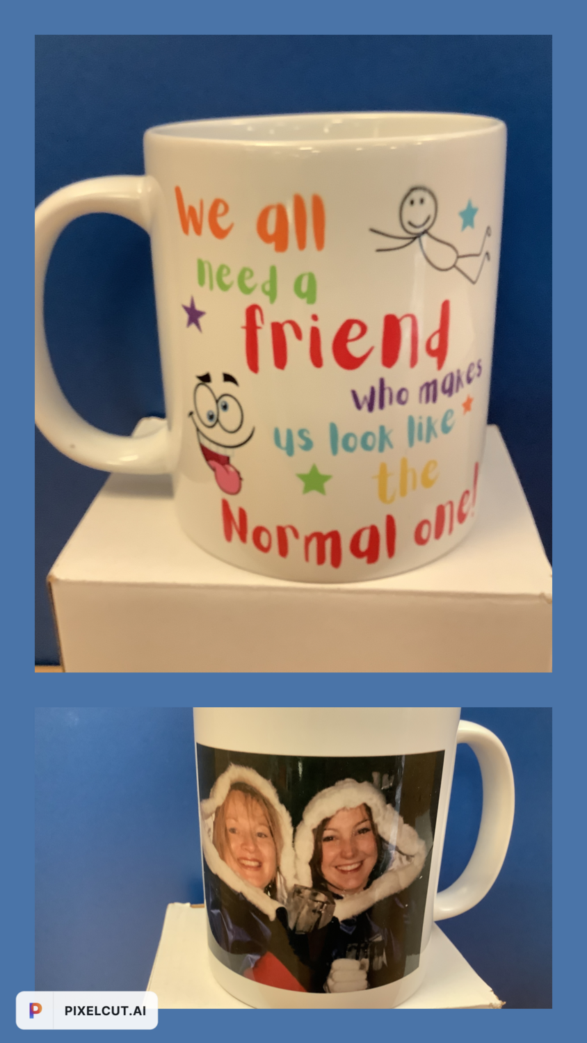 Best friend mug, personalised friend mug, friend picture mug, photograph mug, funny friend gift