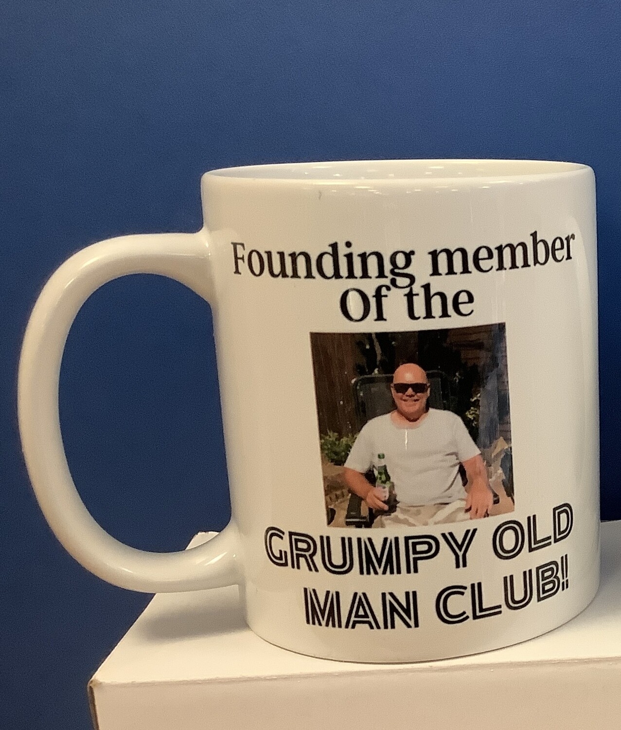Grumpy man mug, Father’s Day mug, personalised mug, photographic mug, gift for dad, gift for grandad, gift for husband