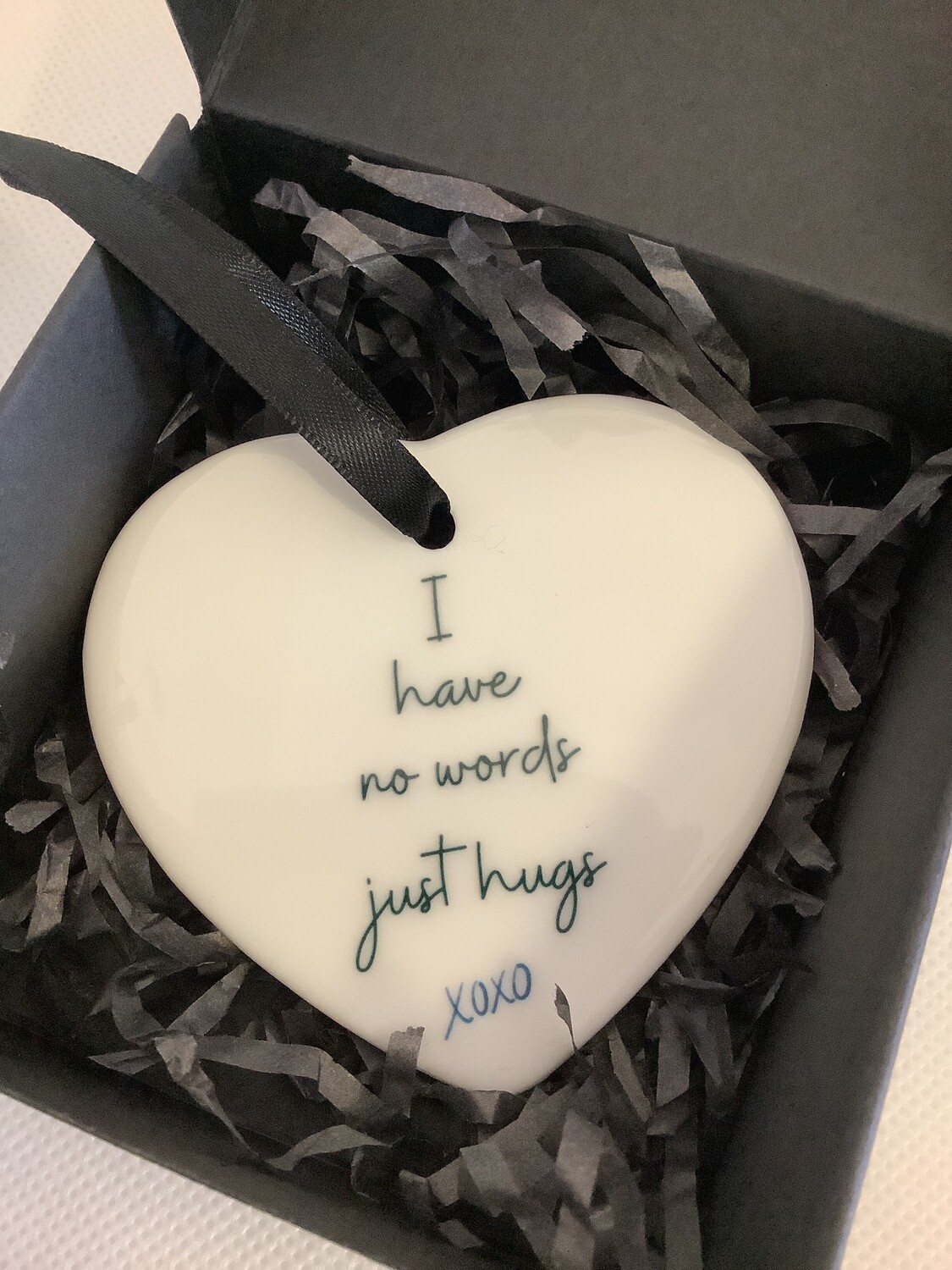 Ceramic hanging heart, best friend gift, thinking of you ornament, personalised hanging heart, pet bauble, Christmas tree bauble