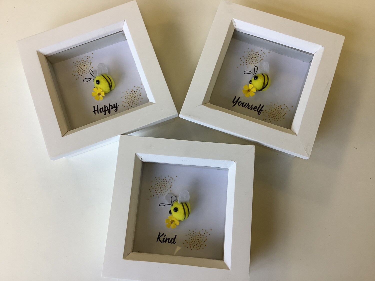 Bee box frame gift, Bumble Bee gift, gift for friend, handmade box frame, Bee happy, Bee kind, Bee Yourself