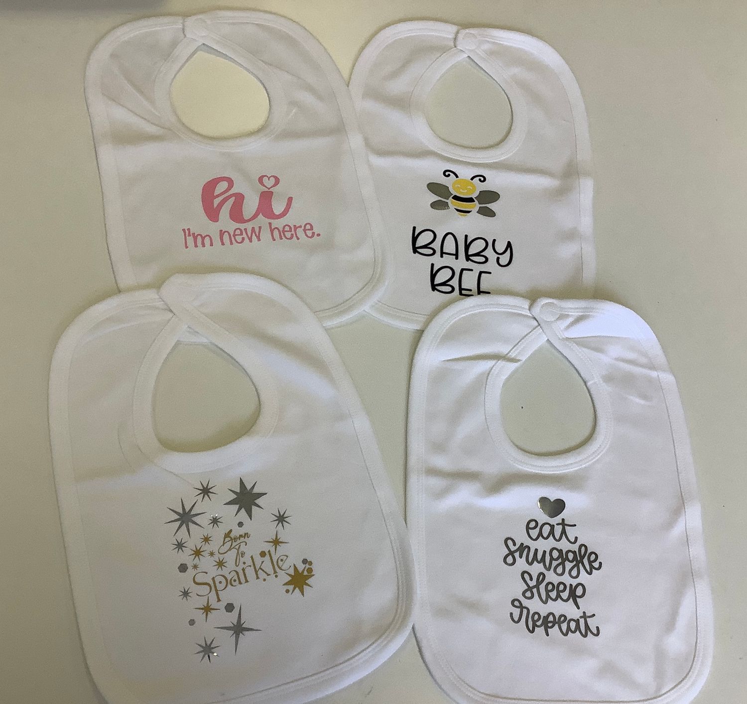 Cute Baby Bibs, many styles and designs, perfect Baby Shower gifts