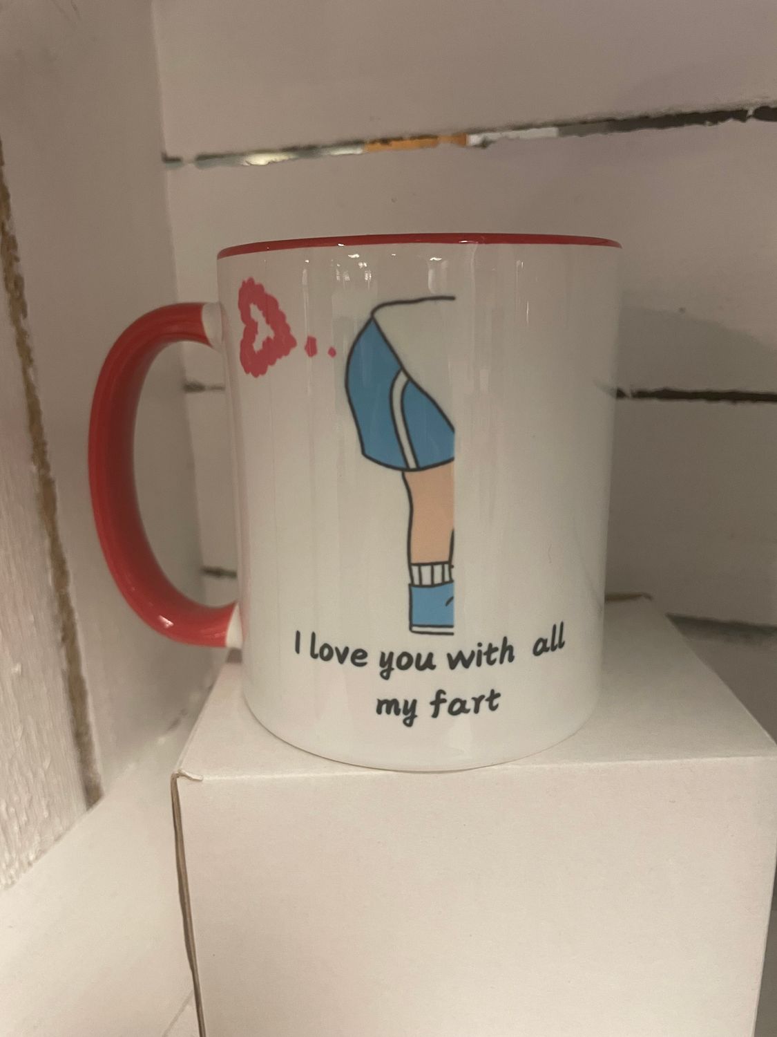Novelty mug I love you with all of my fart, valentines mug, funny anniversary gift