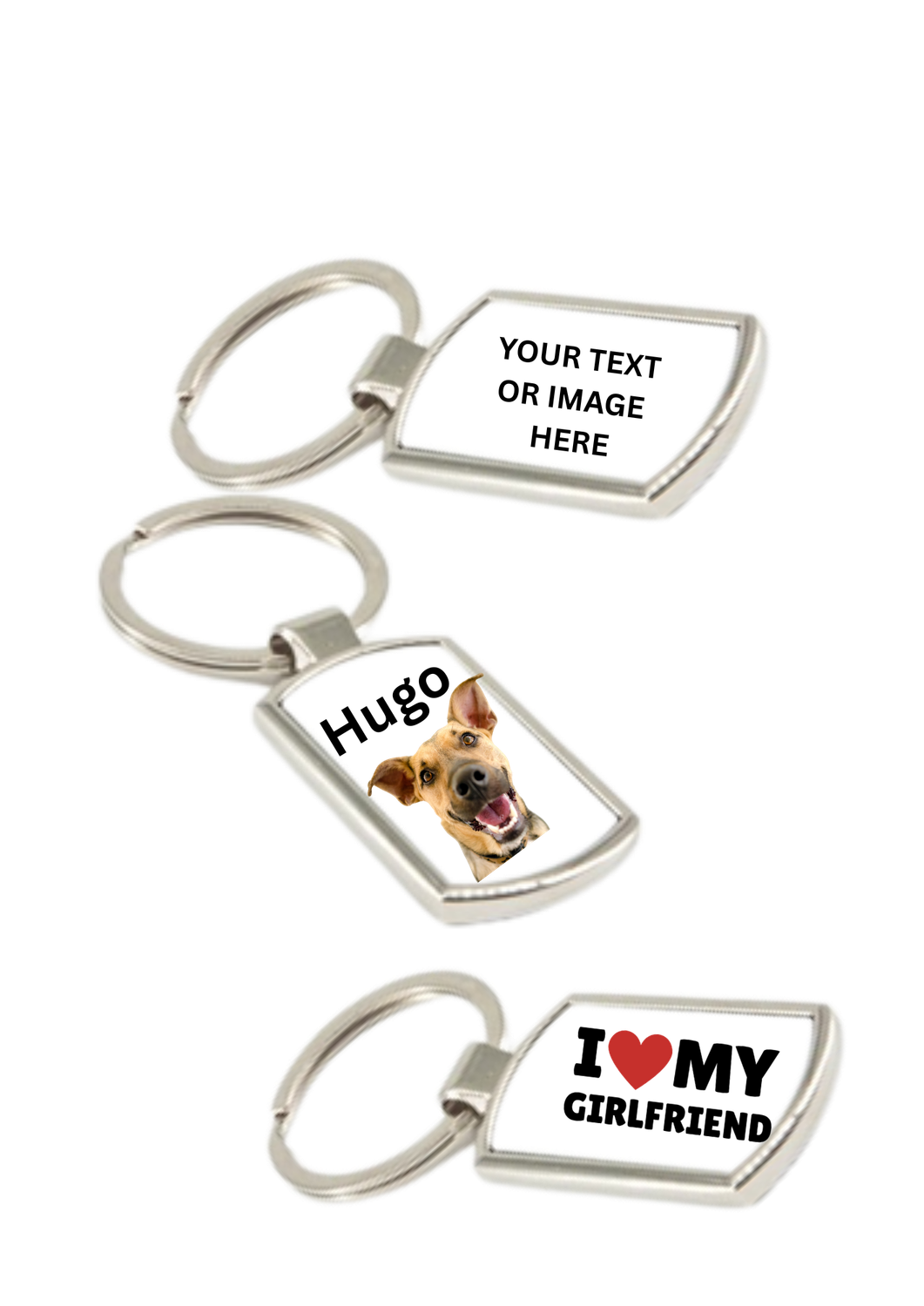 Personalised Metal Keyring, Photograph Keyring, Add your design or logo keyring