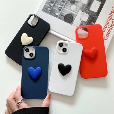 Cover con pop socket de corazón
