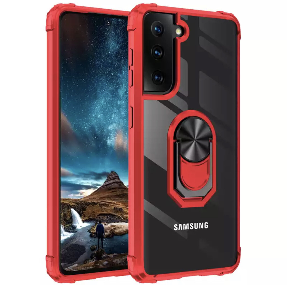Cover shockproof con anillo de soporte