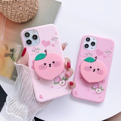 Covers con pop socket de durazno