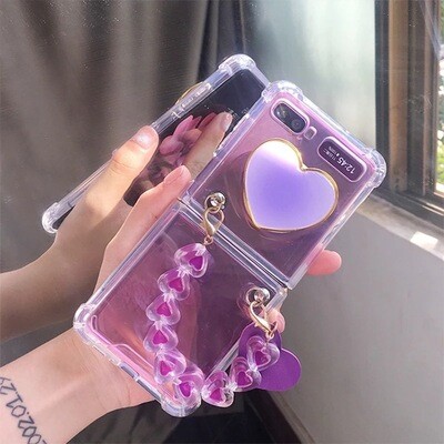 Cover con pop socket de corazón y correa