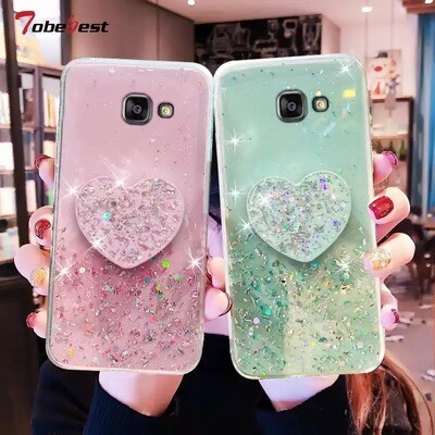 Covers con pop socket de corazón