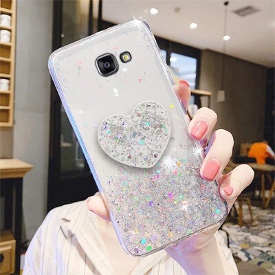 Covers con pop socket de corazón