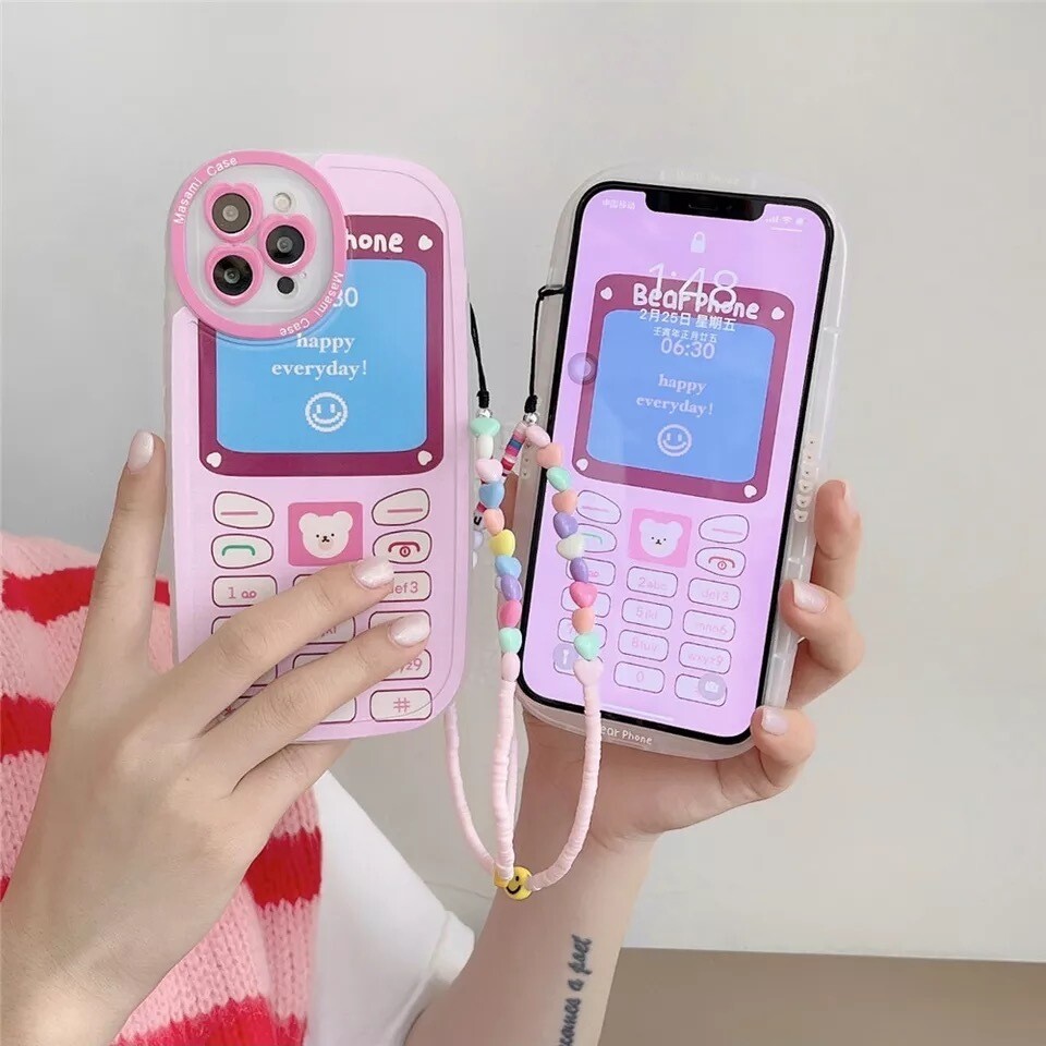Cover de teléfono con correa