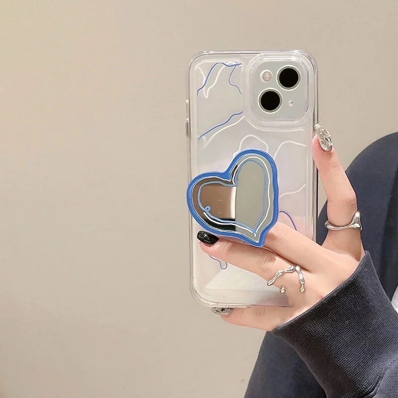 Covers con pop socket de corazón
