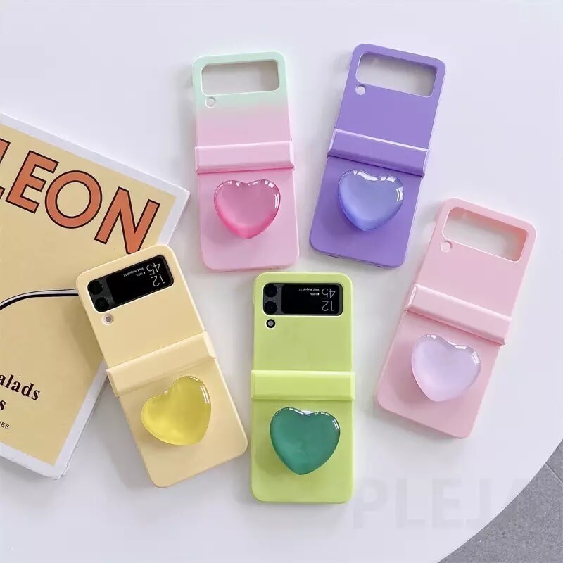 Covers con pop socket de corazón