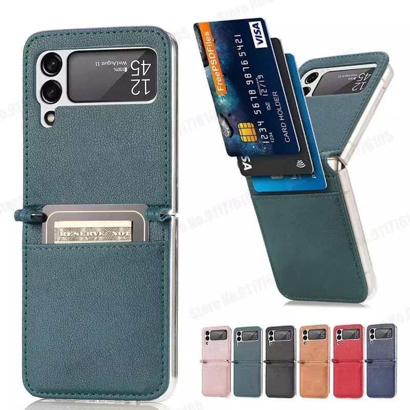 Covers flip de cuero con tarjetero