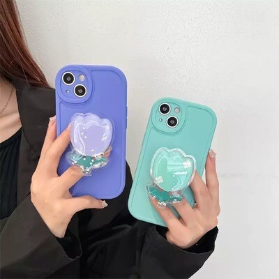 Cover con pop socket de flor