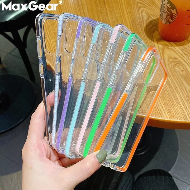 Covers transparentes con borde de color