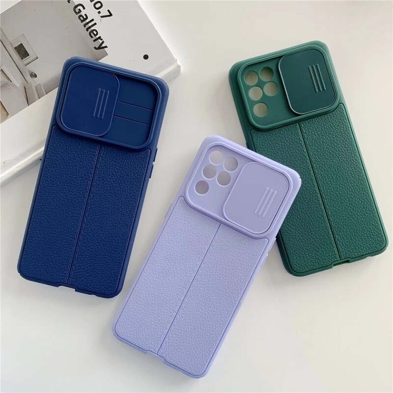 Cover de cuero con cubre cámara