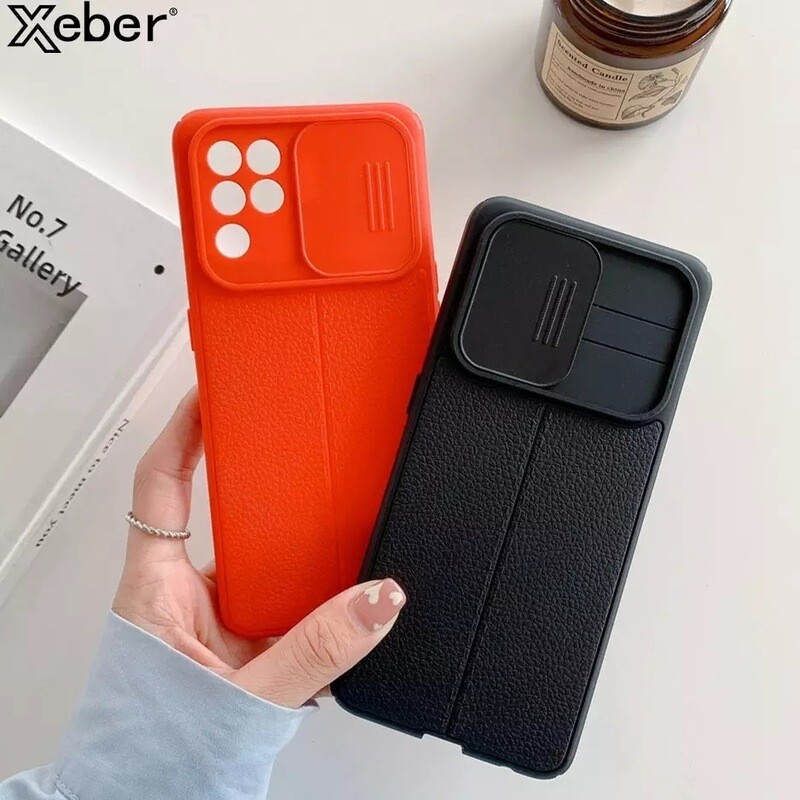 Cover de cuero con cubre cámara