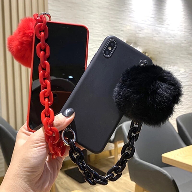 Cover con chain y pompom