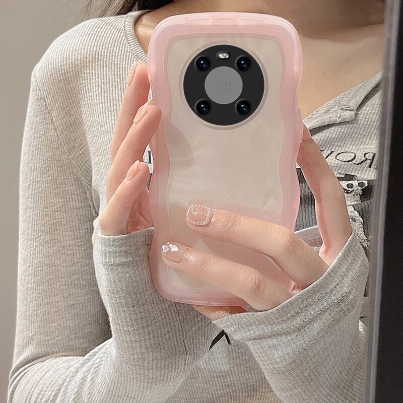 Cover con borde de color y ondas