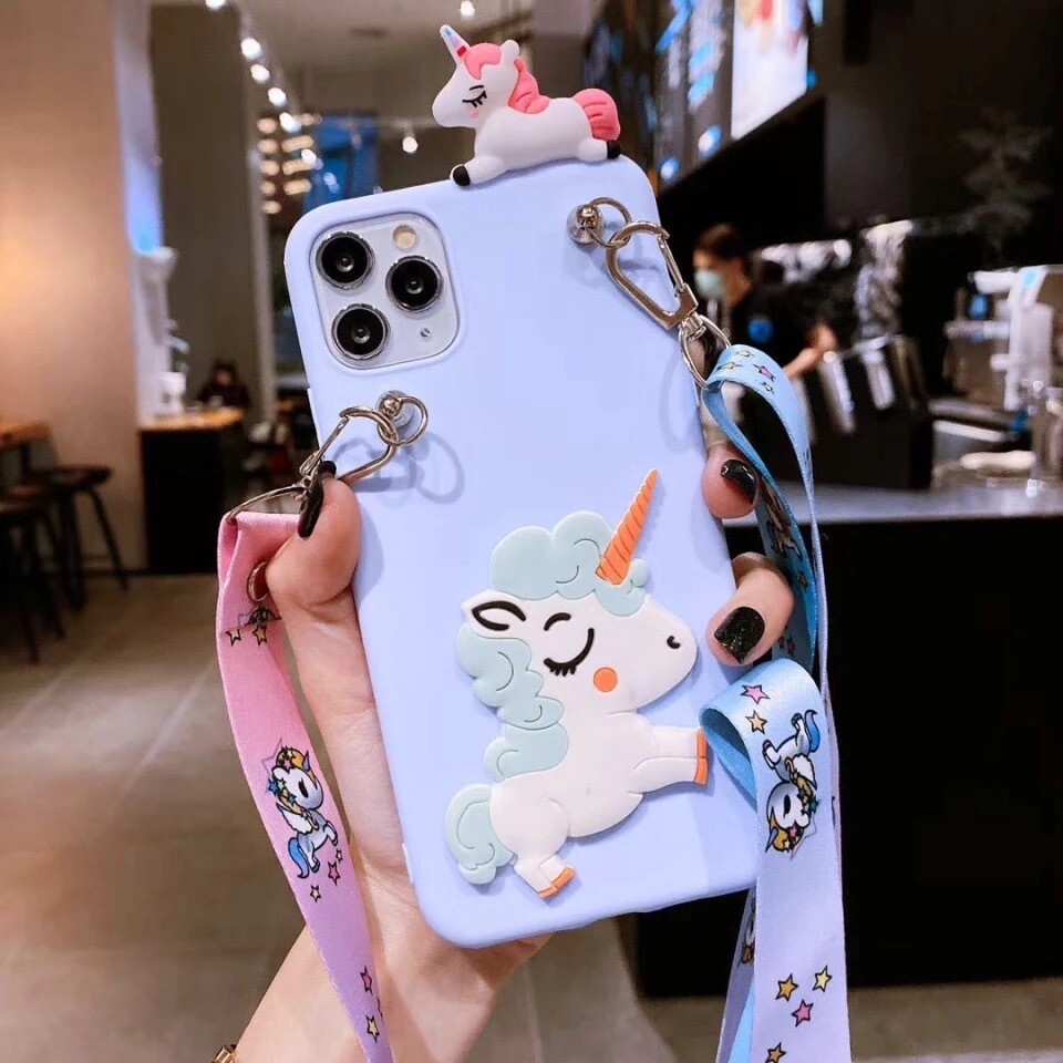 Covers de unicornio con lanyard