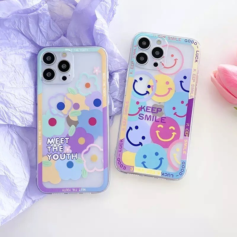 Cover de flores y smiley