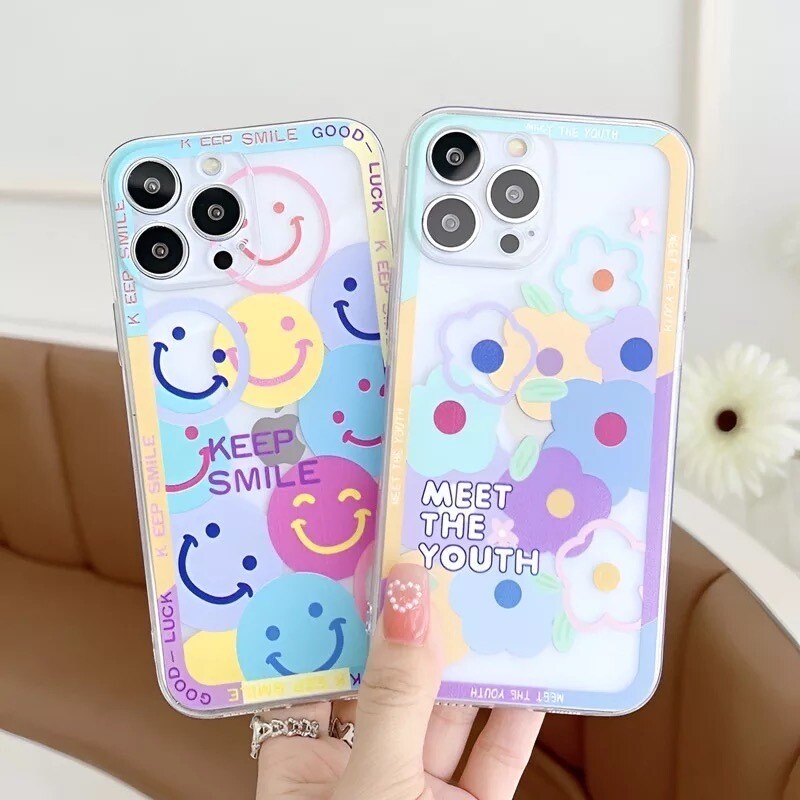Cover de flores y smiley