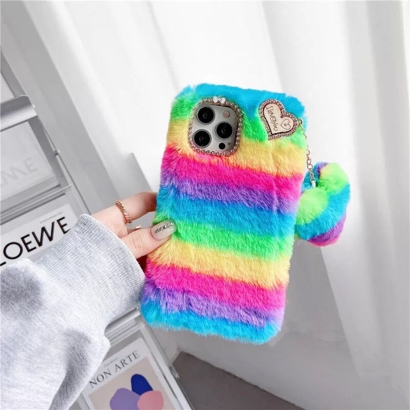 Covers con corazón de peluche