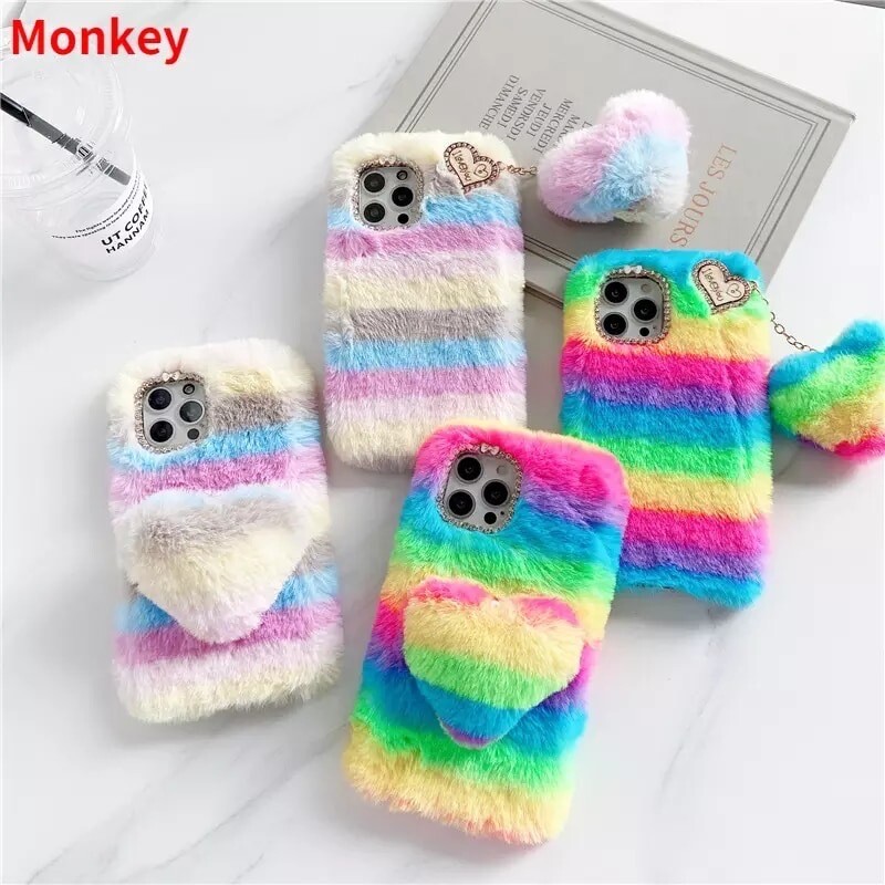 Covers con corazón de peluche