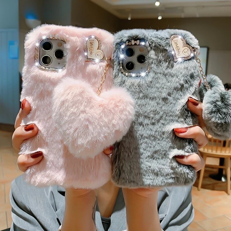 Covers de corazón de peluche