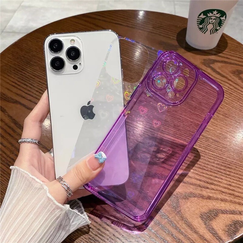 Covers con corazones holograficos