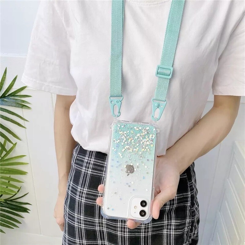 Covers escarchados con lanyard