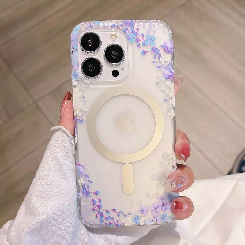 Covers magsafe con flores