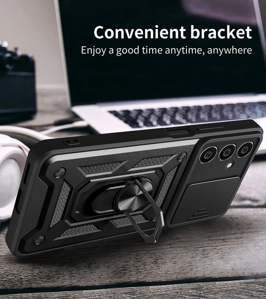 Cover antigolpe con protector de cámara y pop socket magnético