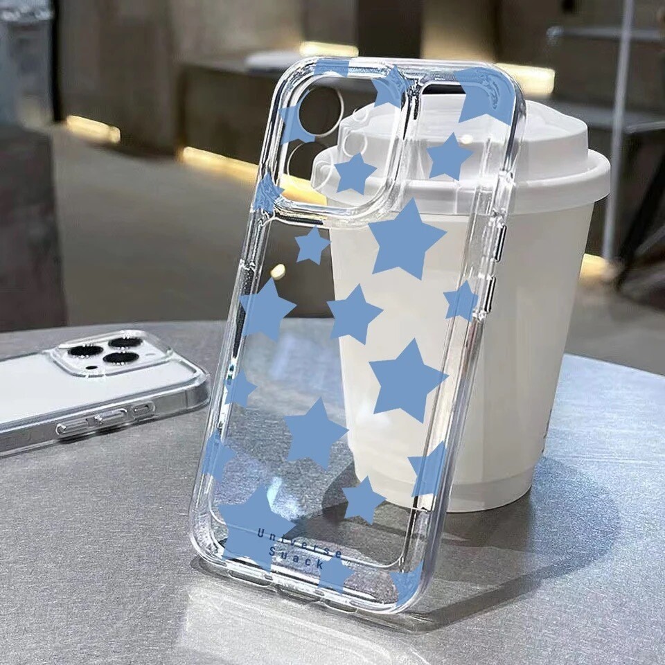 Cover transparente con diseño de estrellas